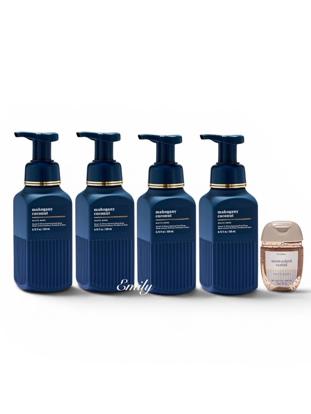 4X Bath & Body Works Mahogany Coconut LUXE Foaming Hand Soap 8.75 fl oz Set